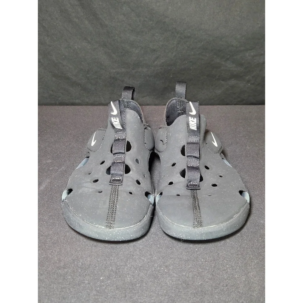 Nike‎ Sunray Protect 2 Black Anthracite Water Sandals Shoes Kids 12.5c